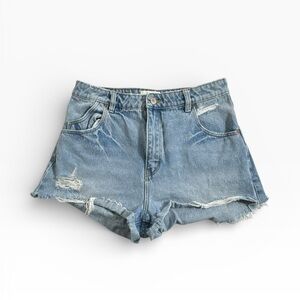 Rollas Womens Shorts Dusters High Rise Slim Sylvie Blue Denim Size 30 Aussie 12